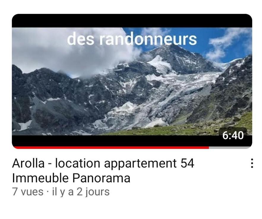 Le Panorama - Appartement 54 A Arolla Face Aux Montagnes A 150M Des Pistes Evolene Exterior photo
